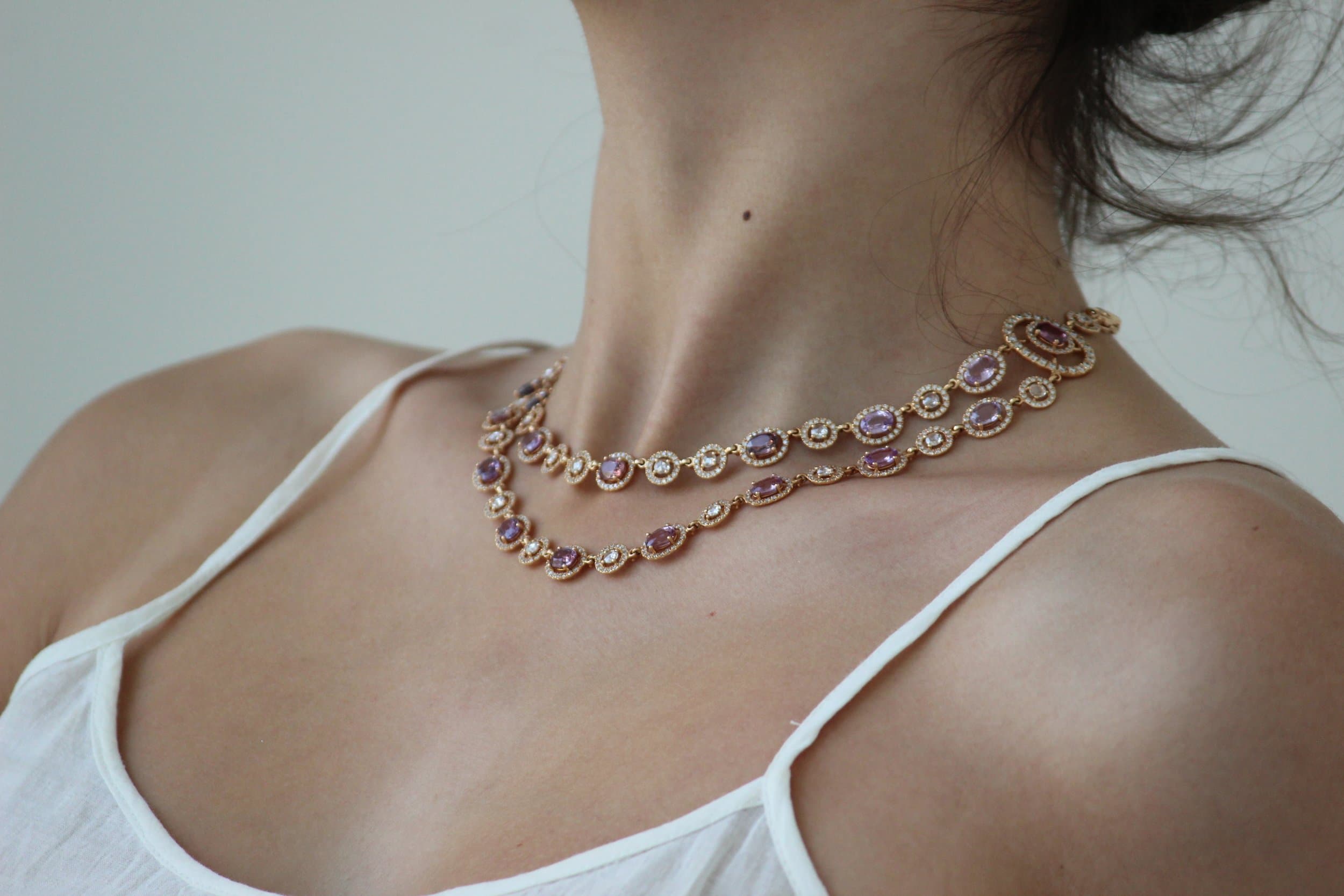 Finished pieces under inspection at the bench, Sitapura atelier