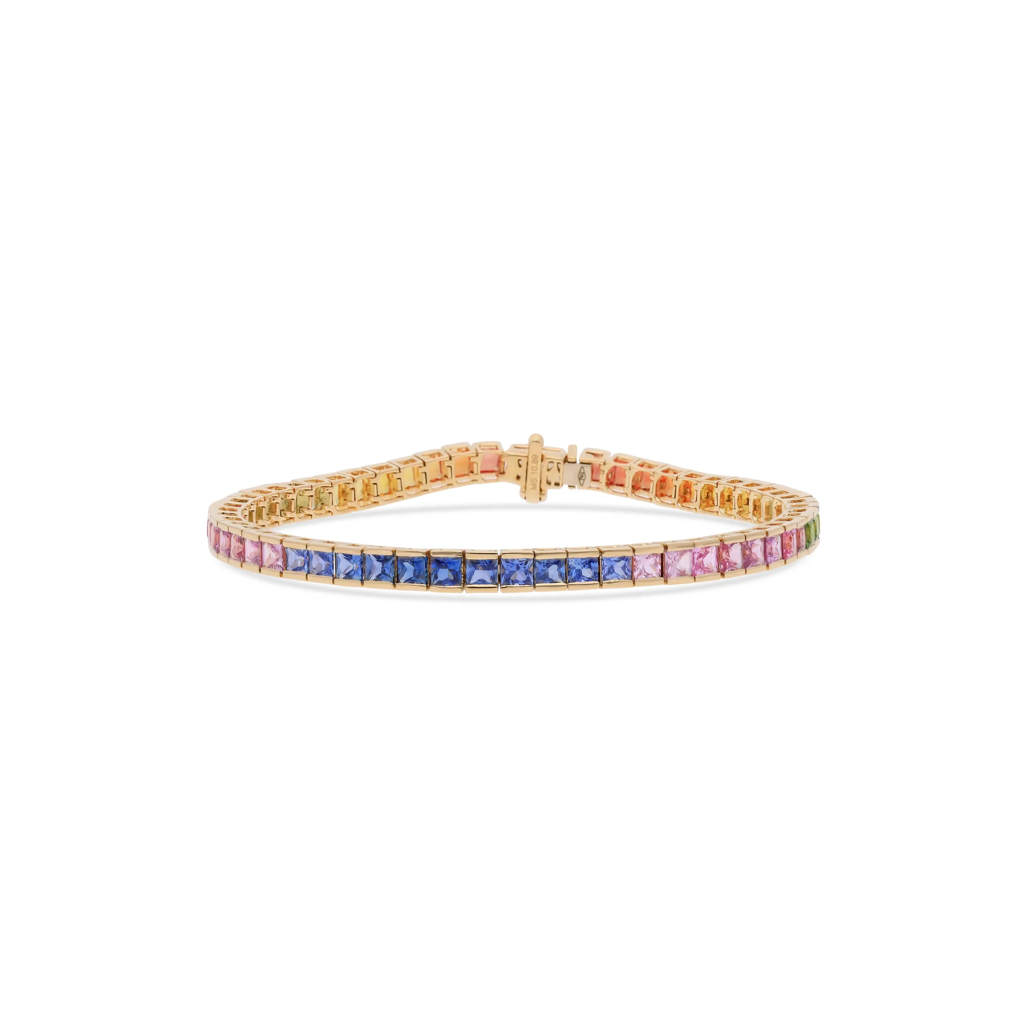 18K gold bracelet set with multi-colour sapphire, reference HBR-2586