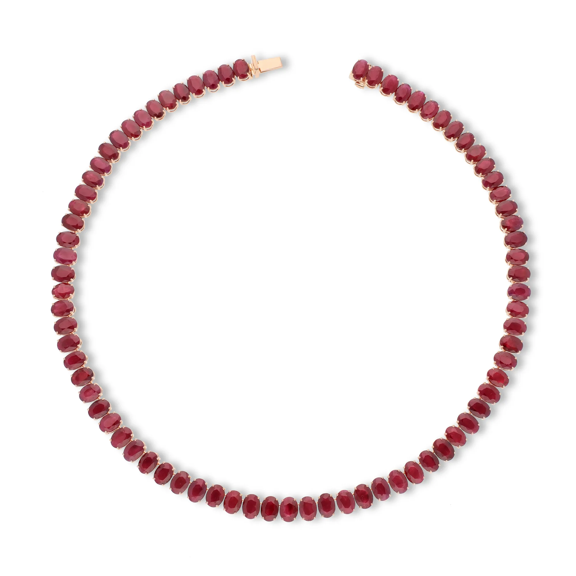Collar de oro rosa 18K con rubí, referencia HN-4691